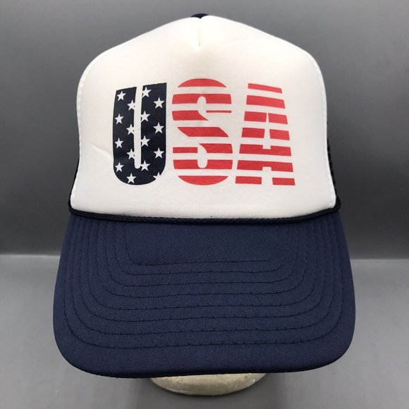 Nissin USA Flag Trucker Hat Cap Mesh Back Adjustable Snapback NEW WITH TAGS - Picture 1 of 6